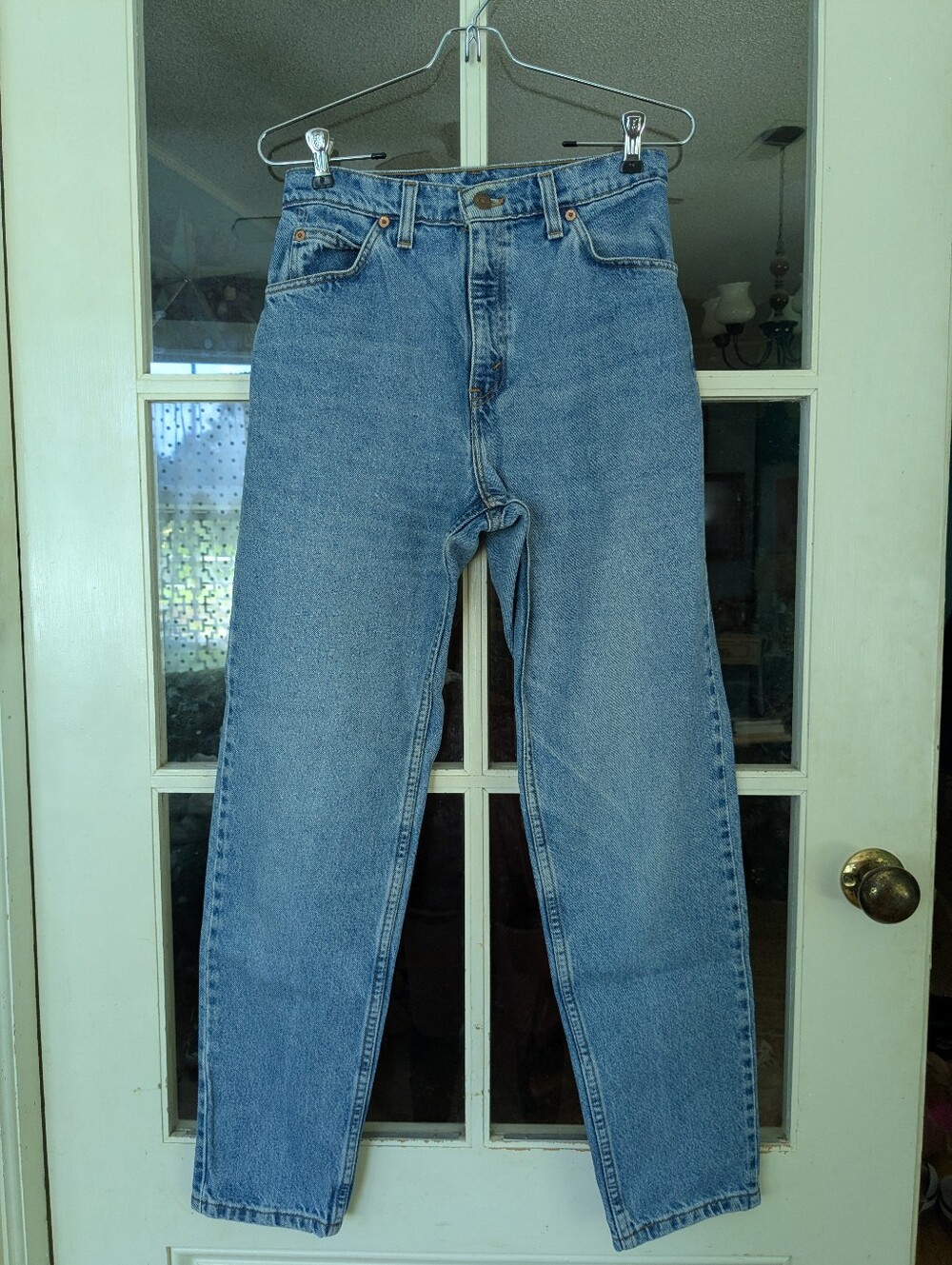 Vintage Levis 90s 951 Relaxed Tapered Fit Made In USA Cotton Denim Jeans Size 6 - Picture 4 of 12
